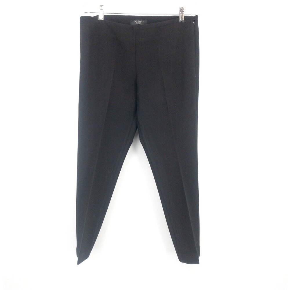 Talbots Women 10P Black Modern Fit Ankle Pants Petite Work Career